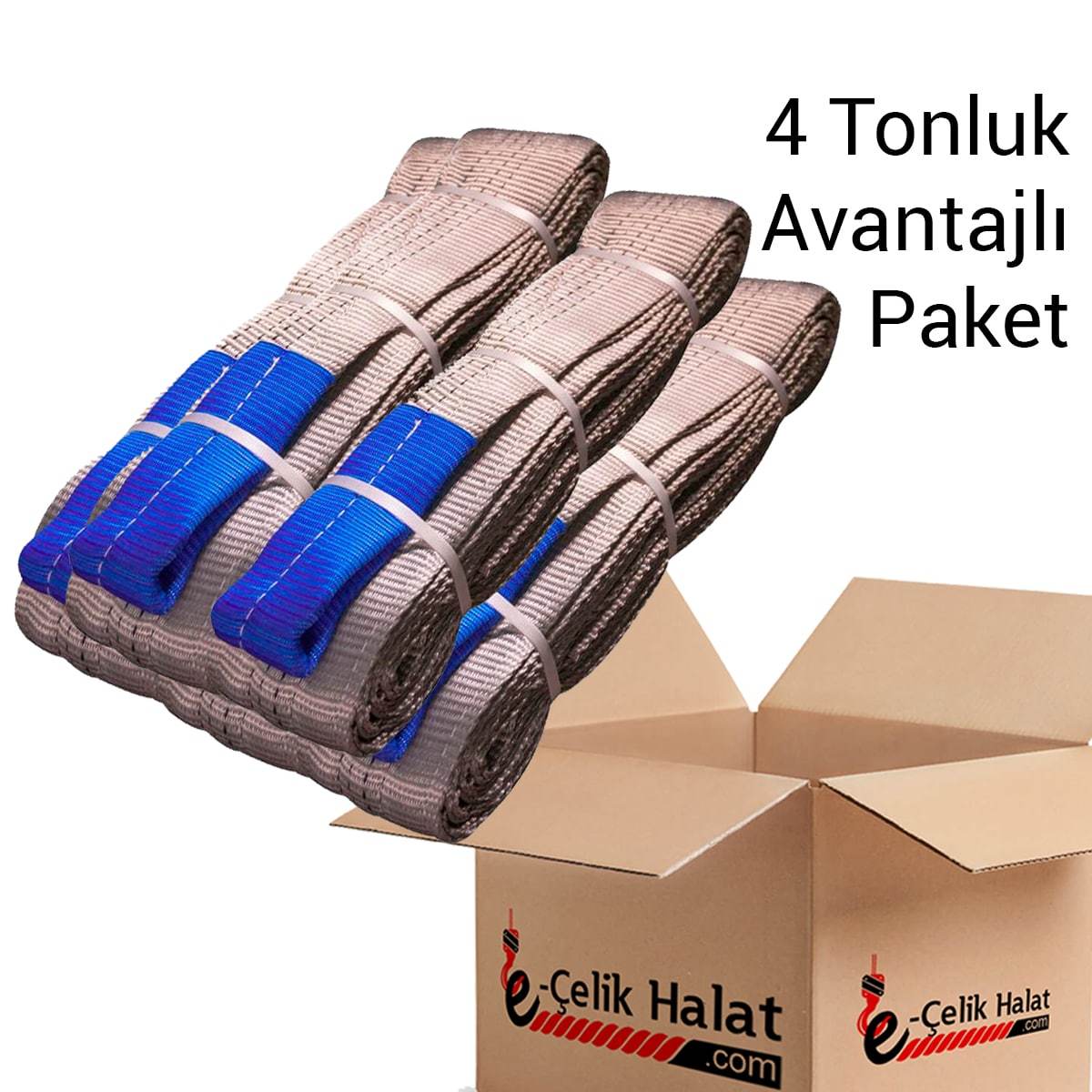 4 Tonluk Avantajlı Polyester Sapan Paketi